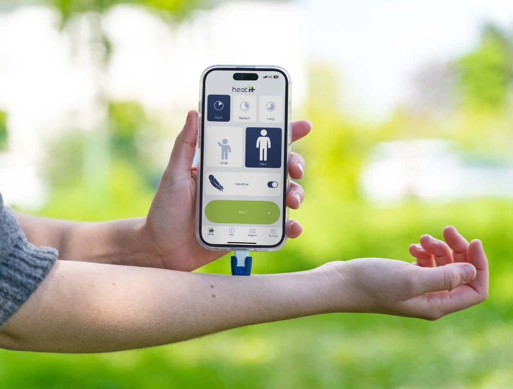 Heat it et application smartphone pour soulager les démangeaisons de piqûres grâce à la chaleur