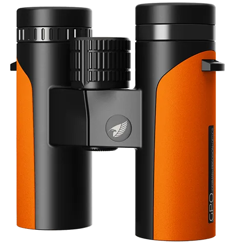 GPO Passion ED 10×32 Binoculars – Compact power and precise image (Orange)