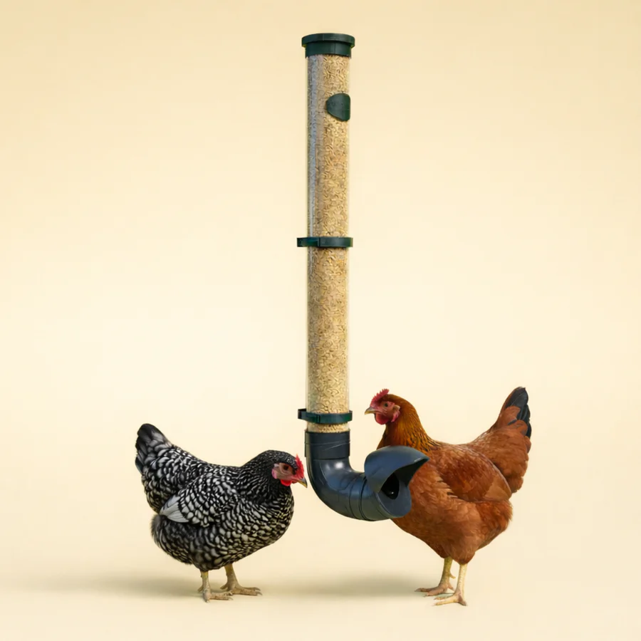 Mangeoire pour poules anti-gaspillage et anti-nuisibles (Opaque - 3kg)