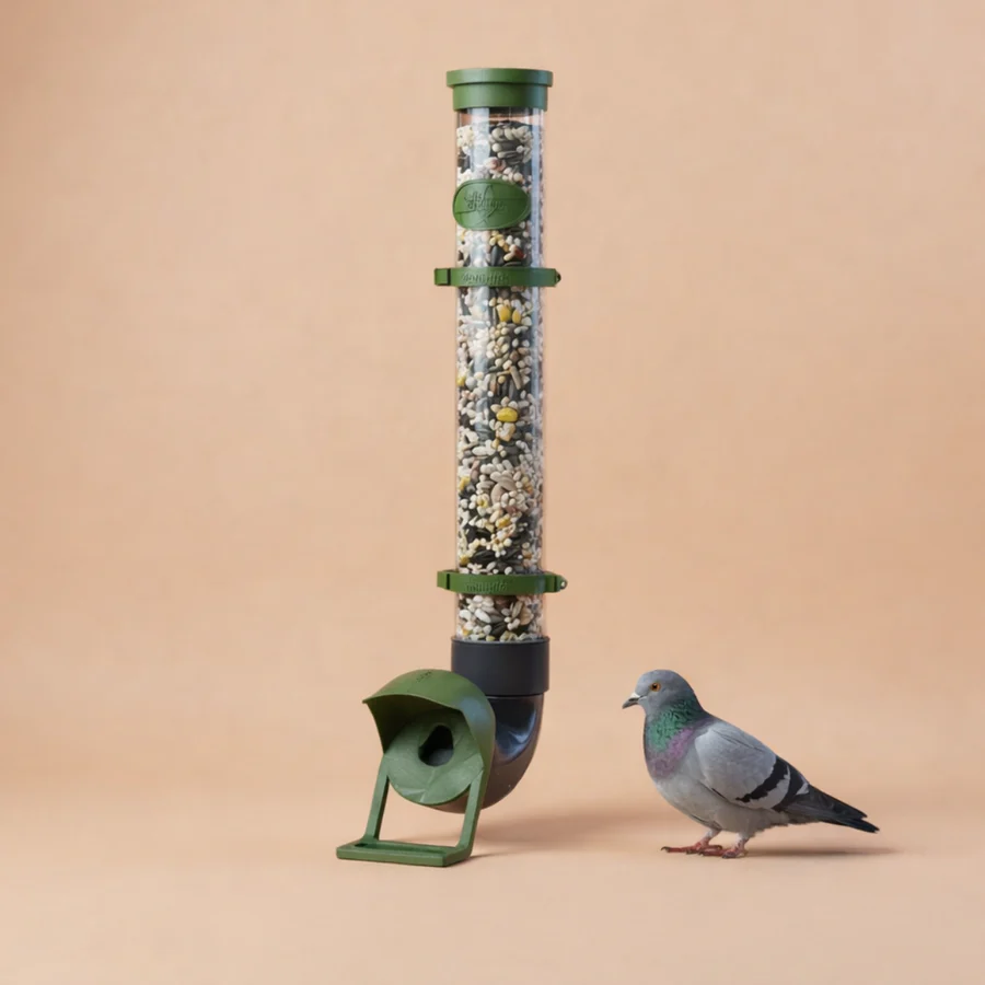 [AT-MA-PI] Mangeoire pour pigeons - Robuste et anti-nuisibles